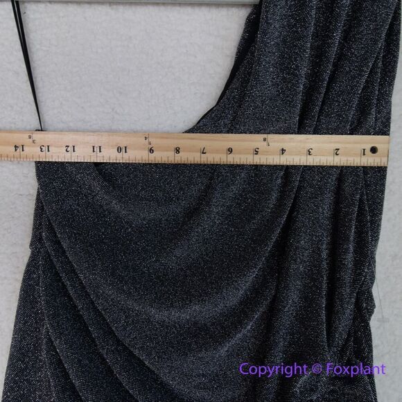 New!  Free People Malia‎ dress One Shoulder Metallic Mini Cocktail Women size XL - Picture 5 of 13